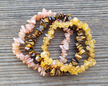 Load image into Gallery viewer, MOTIVATION Natural Stone Gemstone Stretchy Chip Bracelet Set