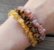 Load image into Gallery viewer, MOTIVATION Natural Stone Gemstone Stretchy Chip Bracelet Set
