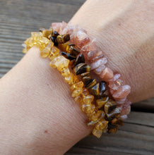 Load image into Gallery viewer, MOTIVATION Natural Stone Gemstone Stretchy Chip Bracelet Set
