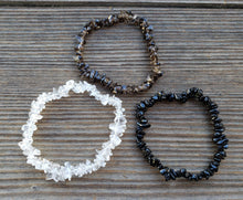 Load image into Gallery viewer, BANISH BAD ENERGY Natural Stone Gemstone Stretchy Chip Bracelet Set