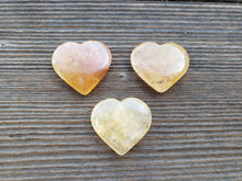 Load image into Gallery viewer, NATURAL GOLDEN QUARTZ Gemstone Puffy Heart 30-35mm