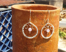 Load image into Gallery viewer, WIRE WRAPPED EARRINGS Amethyst in Silver Handmade