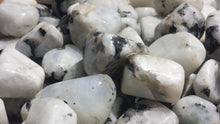Load image into Gallery viewer, THREE (3) RAINBOW MOONSTONE Tumbled Stones Medium/Large Natural Tumble Stones