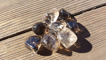 Load image into Gallery viewer, SIX (6) SMOKY QUARTZ Tumbled Stones Medium/Large Natural Tumble Stones