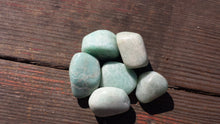 Load image into Gallery viewer, THREE (3) AMAZONITE TUMBLED Stones Medium/Large Natural Tumble Stones