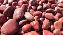 Load image into Gallery viewer, THREE (3) RED JASPER Tumbled Stones Medium/Large Natural Tumble Stones