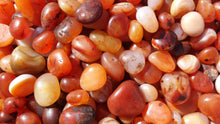 Load image into Gallery viewer, SIX (6) CARNELIAN TUMBLED Stones One Medium/Large Natural Tumble Stones