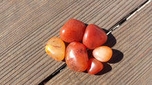 Load image into Gallery viewer, SIX (6) CARNELIAN TUMBLED Stones One Medium/Large Natural Tumble Stones