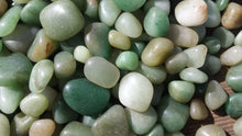 Load image into Gallery viewer, THREE (3) GREEN AVENTURINE Tumbled Stones Medium/Large Natural Tumble Stones