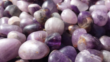 Load image into Gallery viewer, SIX (6) AMETHYST TUMBLED Stones Medium/Large Natural Tumble Stones