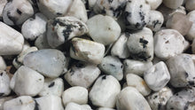 Load image into Gallery viewer, THREE (3) RAINBOW MOONSTONE Tumbled Stones Medium/Large Natural Tumble Stones
