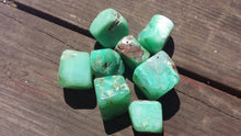 Load image into Gallery viewer, THREE (3) CHRYSOPRASE TUMBLED Stones Medium/Large Natural Tumble Stones