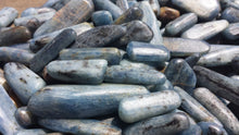 Load image into Gallery viewer, THREE (3) BLUE KYANITE Tumbled Stones Medium/Large Natural Tumble Stones