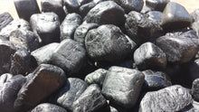 Load image into Gallery viewer, THREE (3) BLACK TOURMALINE Tumbled Stones Medium/Large Natural Tumble Stones