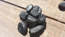 Load image into Gallery viewer, THREE (3) BLACK TOURMALINE Tumbled Stones Medium/Large Natural Tumble Stones