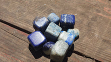 Load image into Gallery viewer, SIX (6) LAPIS LAZULI Tumbled Stones Medium/Large Natural Tumble Stones