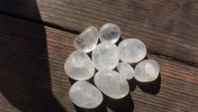 Load image into Gallery viewer, CLEAR QUARTZ TUMBLED Stone One (1) Medium/Large Natural Tumble Stone
