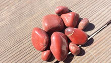Load image into Gallery viewer, THREE (3) RED JASPER Tumbled Stones Medium/Large Natural Tumble Stones