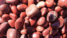 Load image into Gallery viewer, SIX (6) RED JASPER Tumbled Stones Medium/Large Natural Tumble Stones