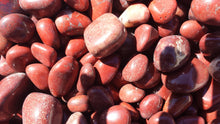 Load image into Gallery viewer, THREE (3) RED JASPER Tumbled Stones Medium/Large Natural Tumble Stones