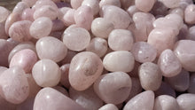 Load image into Gallery viewer, THREE (3) ROSE QUARTZ Tumbled Stones Medium/Large Natural Tumble Stones