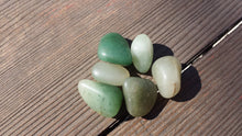 Load image into Gallery viewer, THREE (3) GREEN AVENTURINE Tumbled Stones Medium/Large Natural Tumble Stones