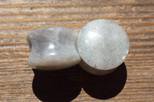 Load image into Gallery viewer, RARE! Pair of Real RAINBOW MOONSTONE Plugs Gauges Body Jewelry Double Flared - Pick Size