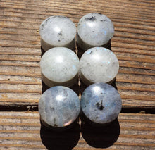 Load image into Gallery viewer, RARE! Pair of Real RAINBOW MOONSTONE Plugs Gauges Body Jewelry Double Flared - Pick Size