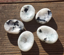 Load image into Gallery viewer, RAINBOW MOONSTONE Worry Stone Natural Stone Hand Carved Gemstone Worry Stone