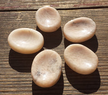 Load image into Gallery viewer, MOONSTONE Worry Stone Natural Stone Hand Carved Gemstone Worry Stone