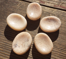 Load image into Gallery viewer, MOONSTONE Worry Stone Natural Stone Hand Carved Gemstone Worry Stone