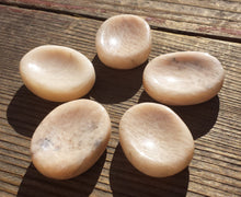 Load image into Gallery viewer, MOONSTONE Worry Stone Natural Stone Hand Carved Gemstone Worry Stone