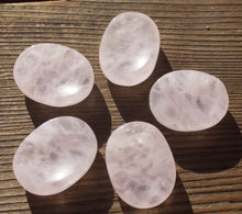 Load image into Gallery viewer, ROSE QUARTZ Worry Stone Natural Stone Hand Carved Gemstone Worry Stone