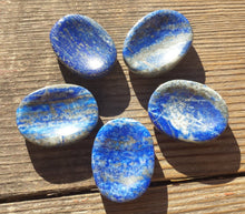 Load image into Gallery viewer, LAPIS LAZULI Worry Stone Natural Stone Hand Carved Gemstone Worry Stone