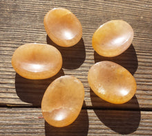 Load image into Gallery viewer, GOLDEN QUARTZ Worry Stone Natural Stone Hand Carved Gemstone Worry Stone