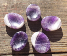 Load image into Gallery viewer, AMETHYST Worry Stone Natural Stone Hand Carved Gemstone Worry Stone