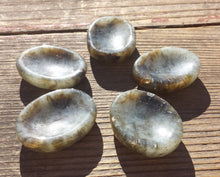 Load image into Gallery viewer, LABRADORITE Worry Stone Natural Stone Hand Carved Gemstone Worry Stone