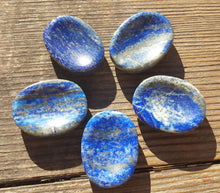 Load image into Gallery viewer, LAPIS LAZULI Worry Stone Natural Stone Hand Carved Gemstone Worry Stone