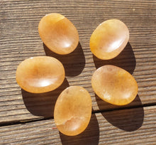 Load image into Gallery viewer, GOLDEN QUARTZ Worry Stone Natural Stone Hand Carved Gemstone Worry Stone