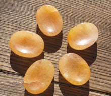 Load image into Gallery viewer, GOLDEN QUARTZ Worry Stone Natural Stone Hand Carved Gemstone Worry Stone