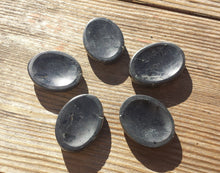 Load image into Gallery viewer, BLACK TOURMALINE Worry Stone Natural Stone Hand Carved Gemstone Worry Stone