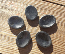 Load image into Gallery viewer, BLACK TOURMALINE Worry Stone Natural Stone Hand Carved Gemstone Worry Stone