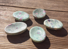 Load image into Gallery viewer, RUBY IN FUCHSITE Worry Stone Natural Stone Hand Carved Gemstone Worry Stone