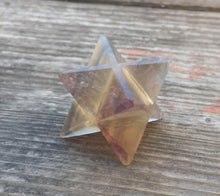 Load image into Gallery viewer, GEMSTONE MERKABA STAR Natural Fluorite (One)