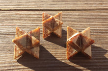 Load image into Gallery viewer, GEMSTONE MERKABA STAR Natural Aragonite (One)