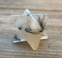Load image into Gallery viewer, GEMSTONE MERKABA STAR Natural Tourmilated Quartz (One)