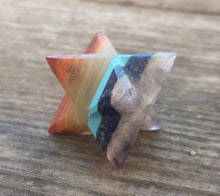 Load image into Gallery viewer, GEMSTONE MERKABA STAR Natural 7 Chakra Bonded (One)
