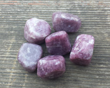 Load image into Gallery viewer, SIX (6) LEPIDOLITE Tumbled Stones Medium/Large Natural Tumble Stones