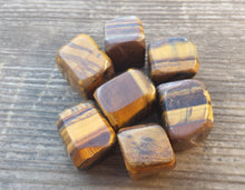 Load image into Gallery viewer, SIX (6) TIGER EYE Tumbled Stones Medium/Large Natural Tumble Stones