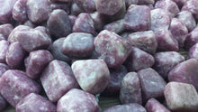 Load image into Gallery viewer, SIX (6) LEPIDOLITE Tumbled Stones Medium/Large Natural Tumble Stones